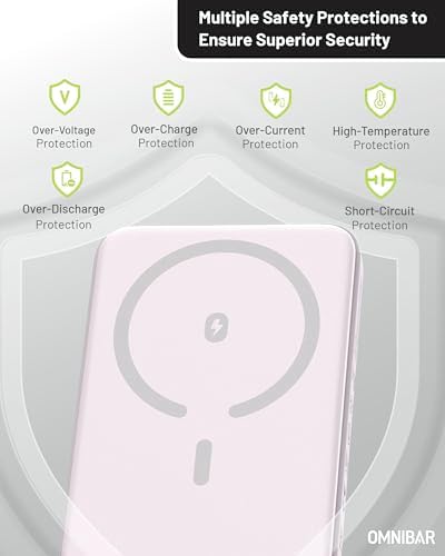 Ultra-Slim Magnetic Power Bank – 5000 m Ah Wireless Charger for i Phone 16 Series with 20 W Fast Charging and USB-C Cable, Stylish Purple Design for Effortless Portability and Enhanced Compatibility