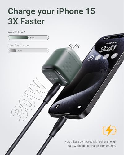 VOLTME 30 W Ga N USB-C Fast Charger – Ultra-Slim, Travel-Friendly Wall Adapter for i Phone 15/14/13/12/11 Pro Max & Galaxy S24/S23/S22/S21 – Compact Power Solution for i Pad Pro & Pixel Devices with Foldable Design for On-the-Go Charging Efficiency