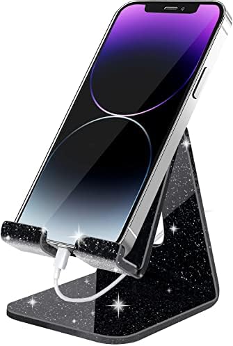 Crpich Acrylic Cell Phone Stand, Portable Phone Holder, Clear Phone Stand for Desk, Compatible with Phone16 15 14 13 12 Pro Max 11 Xr Plus SE, Switch, Android Smartphone, Pad, Desk Accessories, 2 Pack – Enhanced Compatibility and Speed