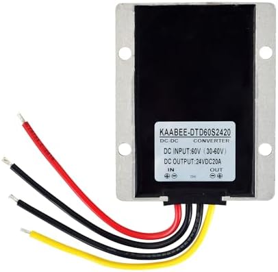 High-Performance Waterproof DC-DC Step Down Converter for Golf Carts – 24 V Power Transformer with 20 A Output (30 V-60 V Input) – Efficient Voltage Regulator Module for Enhanced Reliability and Compatibility with Outdoor Equipment