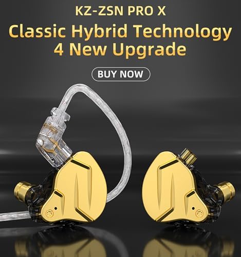 Discover the FEDAI KZ ZSN PRO X Hybrid In-Ear Monitors – Premium Bass Stereo Sound Earphones with Ergonomic Design, Featuring 1 BA + 1 DD for Unmatched Audio Fidelity, Durable Metal Build, Detachable Tangle-Free Cable, and Built-in Mic for Effortless Communication – Perfect for Audiophiles and Everyday Listeners Seeking Superior Sound Quality and Comfort