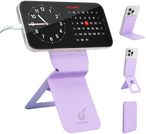 for Magsafe Phone Stand for iPhone 16-12, Black, Magnetic Foldable Tripod with Angle Adjustment – Enhanced Compatibility and Speed