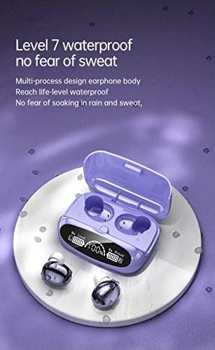Acuvar Bluetooth 5.2 In-Ear Wireless Earbuds – Stylish Purple Finish with IPX6 Waterproof Protection, Touch Control for Effortless Operation, Built-In Microphone for Hands-Free Calling, USB-C Charging Case for Extended Battery Life – Premium Sound for Active Lifestyles and Seamless Connectivity