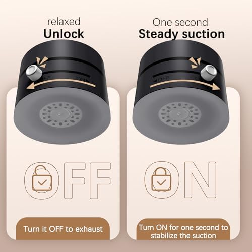 VENINGO Magnetic Suction Car Phone Holder – 360° Rotating Mount for Mag Safe Smartphones – Foldable Design for Easy Storage – Strong Vacuum Grip for Smooth Surfaces – Sleek Black Finish for All Vehicle Models – Ultimate Hands-Free Navigation and Safety