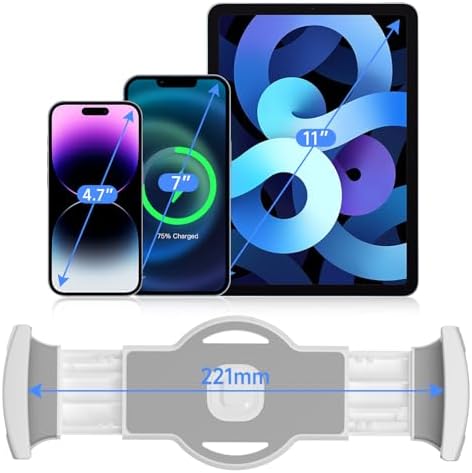 Suptek Adjustable Aluminum Alloy Cell Phone Desk Mount Stand – Versatile 360° Rotating Holder for i Pad, i Phone, Samsung & Asus (4.7-11 inches) – Perfect for Home, Office, or Kitchen Use – Unmatched Stability & Comfort for Daily Tasks