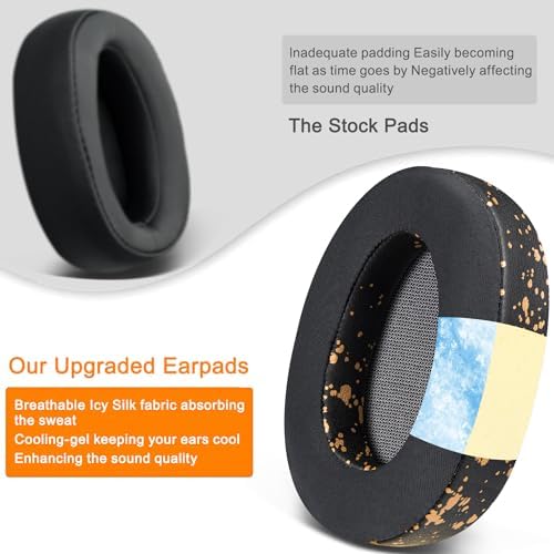 Upgrade Your Sony WH-H900 N & MDR 100 ABN Headphones with SOULWIT Snow Leopard Noise Isolation Replacement Earpads – Experience Unmatched Comfort, Superior Sound Quality, and Easy Installation for Noise-Canceling Over-Ear Headphones