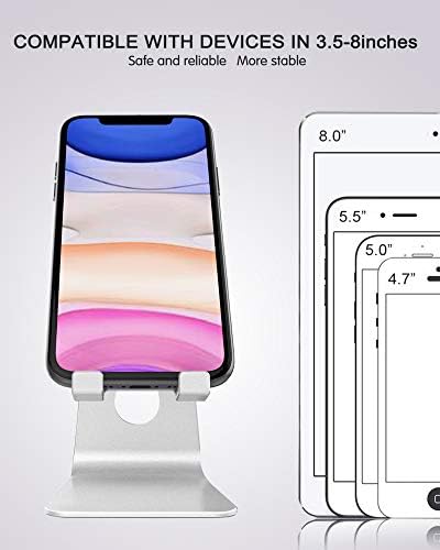 CreaDream Adjustable Cell Phone Stand, Phone Stand, Cradle, Dock, Holder, Aluminum Desktop Stand Compatible with Phone 13 12 Pro Max Charging, Accessories Desk, All Mobile Phones, Sierra Blue – Enhanced Compatibility and Speed