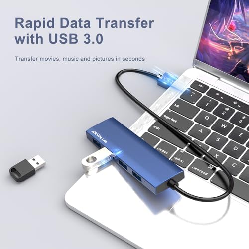 Unlock Seamless Device Connectivity with Our Compact 2 ft USB 3.0 Hub & Multiport Splitter – High-Speed Adapter for Laptops, PCs, i Macs & More – Effortlessly Connect Multiple Devices for Enhanced Productivity on the Go!