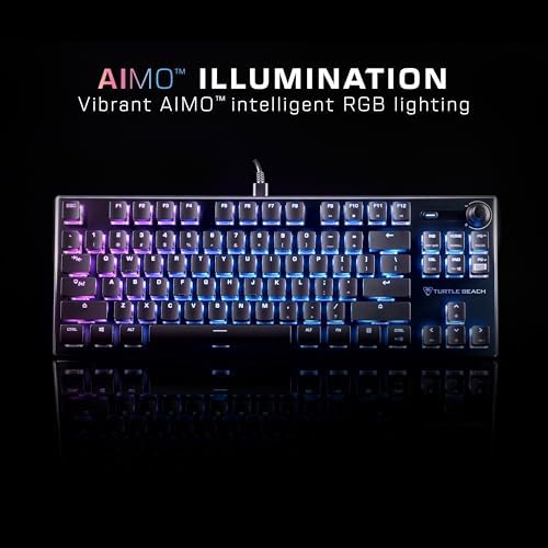 Experience Unmatched Gaming Precision with Turtle Beach Vulcan TKL Tenkeyless Mechanical Keyboard – Linear Titan Switch, Customizable AIMO RGB Lighting, Durable Aluminum Build, and Portable USB-C Connectivity for Ultimate Performance and Style