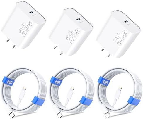 Ocupwei 20 W USB C Fast Charging Block – Dual Pack PD 3.0 Power Adapter for i Phone 16/15/14/13/12/11, i Pad, Samsung & Google Devices – Compact & Reliable Wall Charger with Built-In Safety Features for Home & Travel