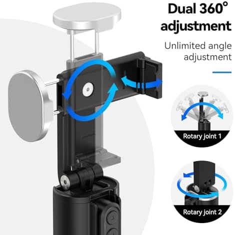 Universal Airplane Phone Holder, Handsfree Bluetooth Phone Stand with 360° Rotation, Travel Essentials Page Turner Remote for TikTok & Mobile Controller, Ideal for Flying, Home, and Office Use – Enhanced Compatibility and Speed