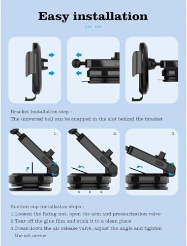 Ultimate Universal Car Phone Mount Holder with Robust Suction Base for Dashboard or Windshield – Secure Hands-Free Navigation with 360-Degree Rotatable Cradle – Sleek Black Finish for Enhanced Driving Safety and Convenience