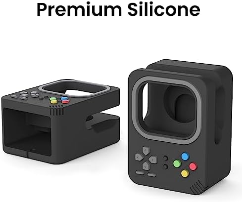Delidigi Silicone Charging Dock for Apple Watch – High-Speed, Secure and Portable Stand for Ultra, SE2, Series 8-1 (49 mm-38 mm) – Stylish Dark Grey Design Ensuring Stability and Effortless Charging Convenience