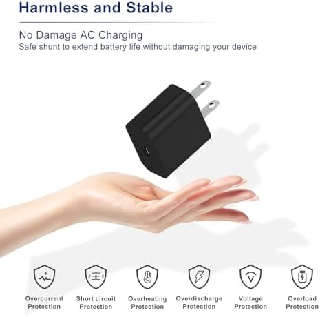 Fast Charging Multi-Port USB C Power Adapter – 5-Port 40 W Wall Charger for i Phone 16 Pro Max, 16 Pro, 15 Pro Max, and More – Compact Cube Design with 3 USB-C and 2 USB-A Ports – Ideal for Efficient Device Charging in Homes and Offices – Built-in Safety Features for Overcharging Protection – Perfect for Busy Professionals and Families