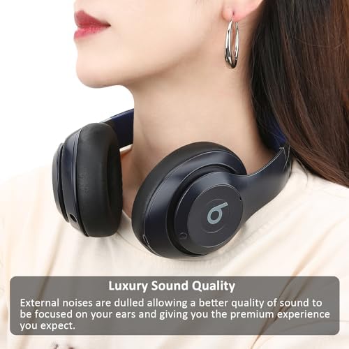 Ultimate Comfort Earpad Upgrade for Beats Studio Pro Wireless Headphones – Luxurious Sandstone Protein Leather with Superior Noise Isolation Foam for Unmatched Audio Clarity and Enhanced Listening Experience
