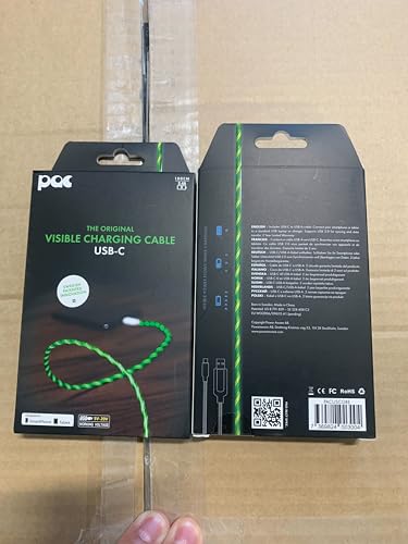 Statik 3 FT Green USB-C to USB Cable with LED Indicator – Fast Charging & Data Transfer for i Phone 15, i Pad Mini 6 – Durable, Stylish Design for Tech Lovers Seeking Efficient Solutions and Vibrant Aesthetics