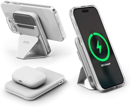 MOFT Magnetic Power Bank – Ultra-Lightweight Wireless Charger with Magnetic USB-C Cable for i Phone 14/13/12 Series, Deep Blue – Effortless Charging, Stackable Design for On-the-Go Power Solutions