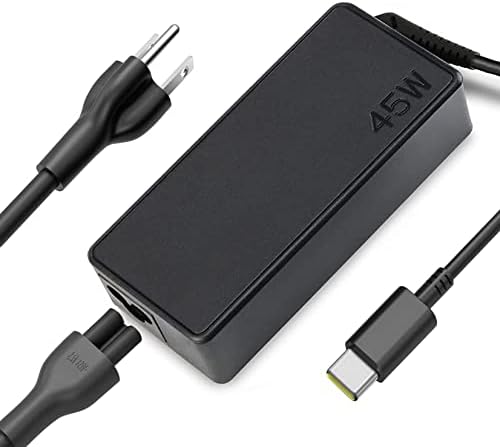 High-Speed 45 W USB-C Charger for HP, Dell, Lenovo, Acer, Asus, Samsung, and Sony Laptops – Versatile AC Adapter with Enhanced Compatibility for HP Spectre X360, Dell Latitude, and More – Reliable Power Supply for Fast Charging and Optimal Performance