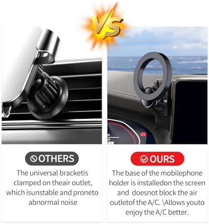 BMW X5, X6, X7 Car Phone Holder (2023-2025) | Mag Safe Compatible 360° Rotation Mount for 14.9-Inch Screen | Secure & Convenient Smartphone Cradle for Enhanced Driving Safety and Navigation Ease