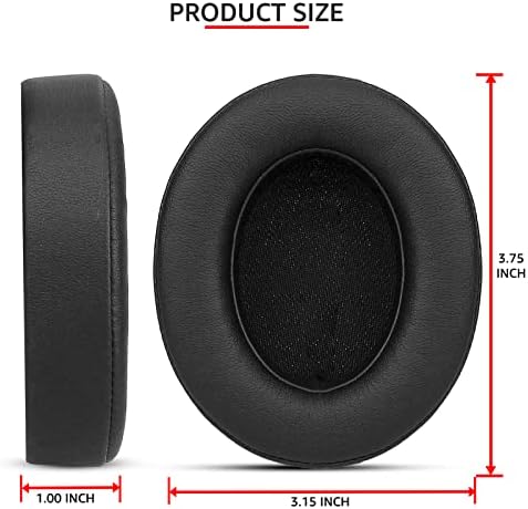 Upgrade Your Beats: Krone Kalpasmos Studio 3 & 2 Replacement Ear Pads – Soft Memory Foam Cushions for Ultimate Comfort and Noise Isolation in Vibrant Red – Perfect Fit for Wired & Wireless Models (B0501, B0500) – Enhance Sound Quality & Style Effortlessly