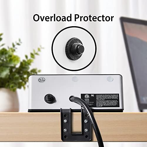 Revolutionize Your Workspace with Edge Mount Power Strip – 3 AC Outlets & 4 Fast Charging USB Ports, 1250 Joules Surge Protection for Home Office, Dormitory, or Nightstand – Sleek Design for Maximum Space Efficiency and Device Compatibility