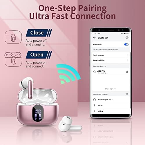 Advanced Bluetooth 5.4 Wireless Earbuds with IP7 Waterproofing and Noise-Canceling Microphone – 36 Hours Playtime for Immersive Stereo Sound During Sports, Travel, and Daily Commutes – Ultimate Comfort and Durability for Active Lifestyles and Music Enthusiasts