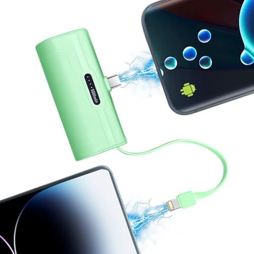 Compact 4800 m Ah Mini Power Bank Charger for USB-C and i Phone – Fast Charging, Direct Plugin Design for On-the-Go Power, Stylish White Color for All Users – Perfect for Students, Professionals, and Travelers