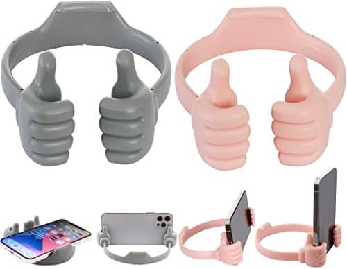 HONSKY 3361942 Thumbs Up Adjustable TPU Mobile Stand – Versatile Multi-Angle Holder for Phones & Tablets – Chic Blue & Black Design – Perfect for Hands-Free Viewing at Home or Office – Lightweight, Durable, and Effortless to Transport