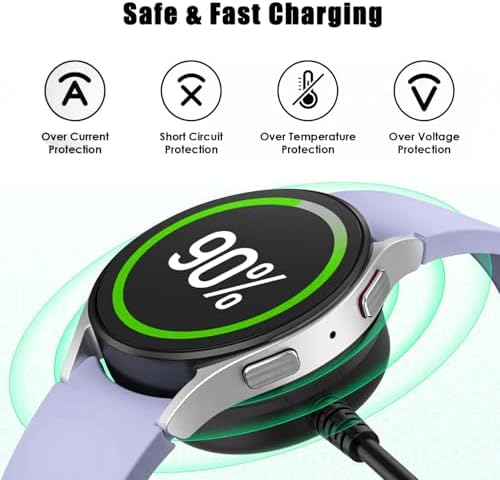Magnetic Wireless Fast Charger for Samsung Galaxy Watch Series 3-7: 3.3 FT Versatile Charging Cable for Ultimate Portability and Unmatched Compatibility – Effortlessly Energize Your Smartwatch Anytime, Anywhere