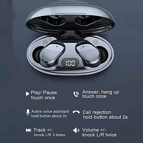 Ultra-Compact Waterproof Bluetooth Earbuds with Touch Control – Lightweight Stereo Headphones for i Phone & Android Users – Perfect for Active Lifestyles and On-the-Go Listening with Charging Case
