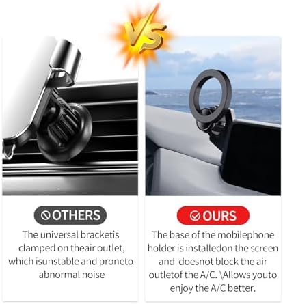 Maser Weller 10.25-Inch Car Phone Holder for Mazda CX-5 (2021-2025) – 360° Rotating Magnetic Cradle, Air Vent Safe Mount, Premium Stability, Hands-Free Navigation, Seamless Integration with Mag Safe Technology, Enhance Your Driving Experience and Stay Connected