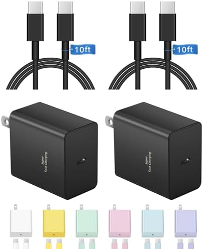 Experience Unmatched Charging Power with the 45 W USB-C Fast Charger & 10 FT Cable – Perfect for i Phone 16/15 and Samsung Galaxy Devices, Offering Superior Durability and Universal Compatibility for All Your Charging Needs.