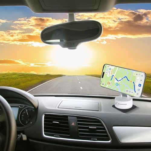 Kingdder Vacuum Magnetic Suction Phone Holder Updated 360° Rotatable and Foldable Magnetic Phone Mount Stand for Car, Gym – Enhanced Compatibility and Speed