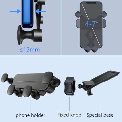 Secure Fit Car Phone Holder Mount for 2013-2018 Ram 1500, 2500, 3500 | 360° Adjustable Smartphone Cradle | Hands-Free Navigation and Calling | Durable Interior Accessory Enhancing Driver Safety and Convenience