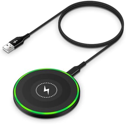 Samsung Fast Wireless Charging Pad – Qi-Certified Station for Galaxy S25, S24 Ultra, S24+, S24, S23, S22, S21, S20 & i Phone 16 Pro Max, Plus, 15, 14, 13 – Effortless Power-Up with Enhanced Compatibility and Safety Features – Sleek, Compact Design for Home or Office Use – Non-Slip Surface for Secure Charging – Say Goodbye to Cords and Clutter – Premium Quality for Long-Lasting Performance