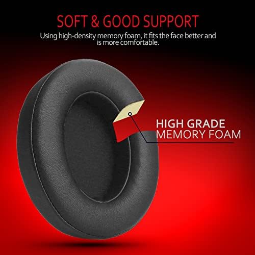 Upgrade Your Beats: Krone Kalpasmos Studio 3 & 2 Replacement Ear Pads – Soft Memory Foam Cushions for Ultimate Comfort and Noise Isolation in Vibrant Red – Perfect Fit for Wired & Wireless Models (B0501, B0500) – Enhance Sound Quality & Style Effortlessly