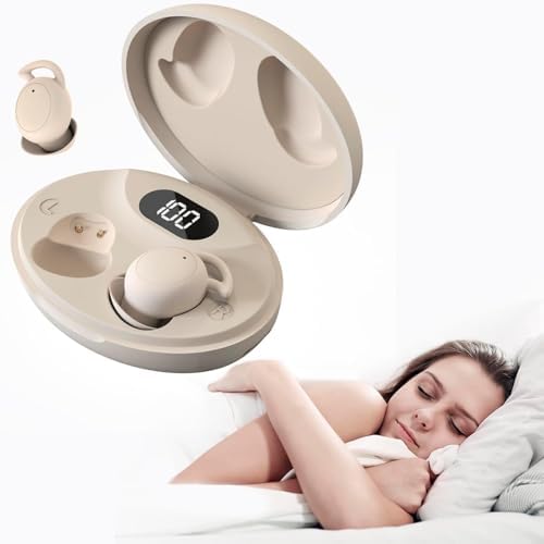 Ultimate Comfort Bluetooth Sleep Earbuds – Advanced Noise Cancellation for Side Sleepers – 24 d B Sound Isolation for Enhanced Sleep Quality – Lightweight Travel-Ready Design for Uninterrupted Rest Anytime – Experience Serenity with Wireless Connectivity and Ergonomic Fit