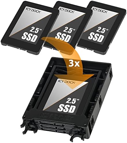 Upgrade Your Storage Efficiency with the ICY DOCK EZ-Fit PRO MB082 SP | Tool-Less 2 Bay Metal SSD Mounting Bracket for 2.5-Inch SSDs in 3.5-Inch Drive Bays | Fast Installation & Durable Design for Enhanced Compatibility and Cooling Performance