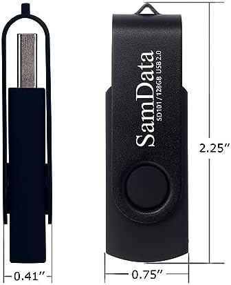 Maximize Your Storage with 128 GB USB Flash Drives 2 Pack – High-Speed Thumb Drives with LED Indicator for Effortless Data Backup and Transfer (Black) Ideal for Windows and Mac Compatibility