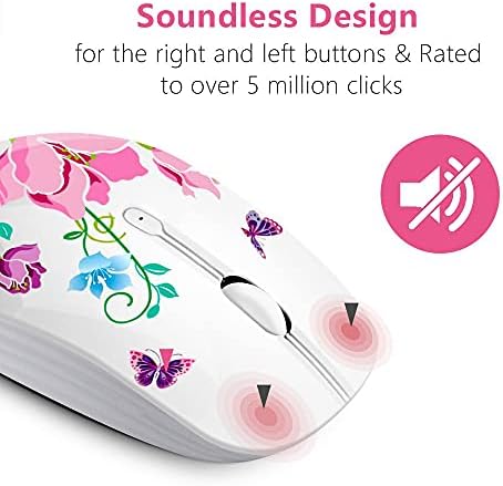 Ultra-Quiet Wireless Mouse with Nano Receiver – Perfect for PC, Laptop & Mac Book | Portable Optical Mice for Effortless Navigation | Ergonomic Design for Comfort & Productivity | Ideal for Mobile Professionals & Students