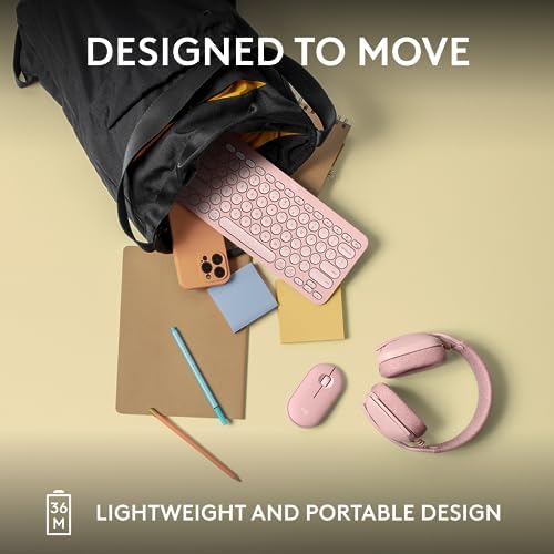 Logitech Pebble Keys 2 K380 s: Versatile Multi-Device Bluetooth Wireless Keyboard with Customizable Shortcuts, Slim & Portable Design for Ultimate Productivity Across Windows, mac OS, i Pad OS, Android, and Chrome OS – Tonal Graphite Finish for Style and Comfort