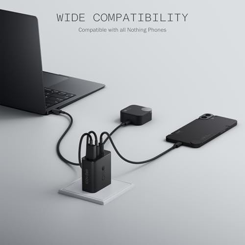 100 W Ga N USB-C Power Adapter – Versatile Triple-Port Fast Charger for Mac Book Air & Pro, Nothing Phones – Compact & Efficient Multi-Device Charging Hub for Mobile Professionals