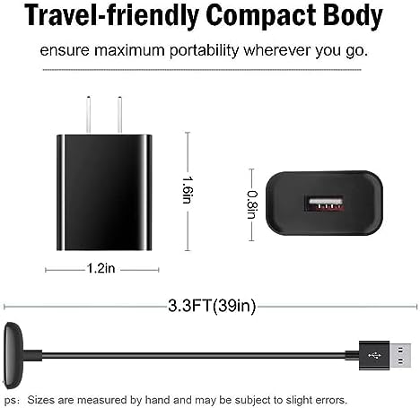 Fitbit Charge 6 & Luxe Charger Dock – Rapid Power Replacement Cable for Charge 5, Lightweight and Durable Smartwatch Charging Solution in Sleek Black Finish – Optimize Your Fitness Tracking Experience with Enhanced Compatibility and Portability