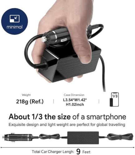 Ultra-Fast 140 W USB-C Laptop Car Charger – Versatile 12 V-24 V Power Adapter for Mac Book Pro/Air, Dell, Lenovo, HP, MSI, Chromebook & More – Compact Design with Enhanced Safety Features for On-the-Go Charging Solutions