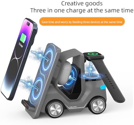 5-in-1 Wireless Charging Dock for Apple and Android Devices – Fast Charge Station for i Phone, Apple Watch & Air Pods – Sleek, Portable Design with Advanced Safety Features – Clutter-Free Solution for All Your Charging Needs