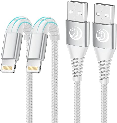 Aioneus 10 ft i Phone Charger 2 Pack – Apple Certified Lightning Cable with Fast Charging, Extra Long Nylon Braided Cord in Stylish Pink for i Phone 13, 12, 11, XS, XR, 10, 8, 7, 6 Plus – Unmatched Durability and Flexibility