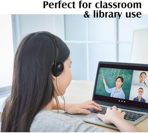 Flutesan 20 Pack Wired On-Ear Headphones – Durable Purple Classroom Headset for Students & Educators, Adjustable Comfort, Enhanced Device Compatibility, Ideal for Group Learning & Individual Study Sessions