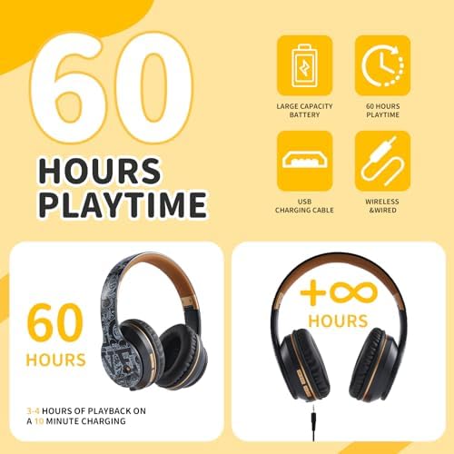 Ultimate Comfort Wireless Bluetooth Headphones for Kids – Ergonomic Over-Ear Design with Soft Protein Cushions for Unmatched Listening Pleasure – Perfect for Gaming, Music, and Active Lifestyles – Sleek Black and White Aesthetic for Ages 3 to 21 – Lightweight and Durable for Long-Term Use – Ideal Wireless Sports Headset with Extended Battery Life for Endless Enjoyment