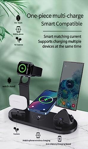 Elevate Your Charging Experience with the 5-in-1 Qi Wireless Charging Station for Apple Devices – Fast, Sleek, and Multi-Device Compatible for i Phone, i Pad, and Air Pods – Perfect Office Accessory to Reduce Clutter and Enhance Productivity