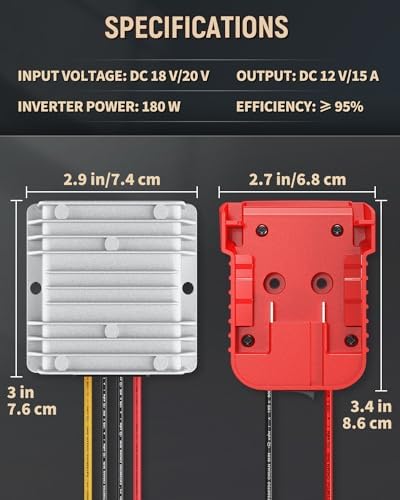 Vibit 18 V to 12 V High-Performance Voltage Reducer for Milwaukee M18 Batteries – Ultimate Power Adapter for Golf Carts, RC Vehicles, and DIY Innovations – Robust 180 W Capacity with Advanced Protection Features for Reliable Operation and Enhanced Device Compatibility